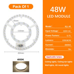 plaque led circulaire blanc moderne diodes aimant connecteurs haute luminosité 220v 72w 2835