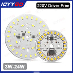 plaque led circulaire 24w blanc 6000k 3000k moderne diodes smd ac220v