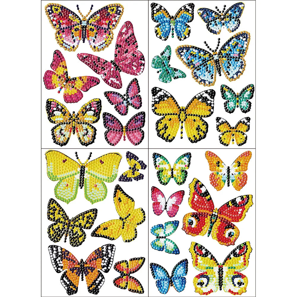 autocollants décoration murale animaux marins papillons fleurs motifs géométriques multicolores européens américains enfants bricolage