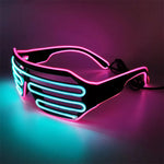lunettes lumineuses led bleu rose lignes horizontales modernes élastiques événements halloween noël anniversaire