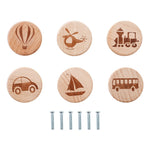 boutons tiroir animaux motifs modernes cartoon vis fixés blanc beige marron gris rose bleu
