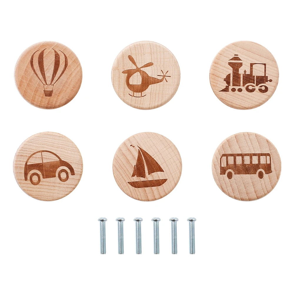 boutons tiroir animaux motifs modernes cartoon vis fixés blanc beige marron gris rose bleu