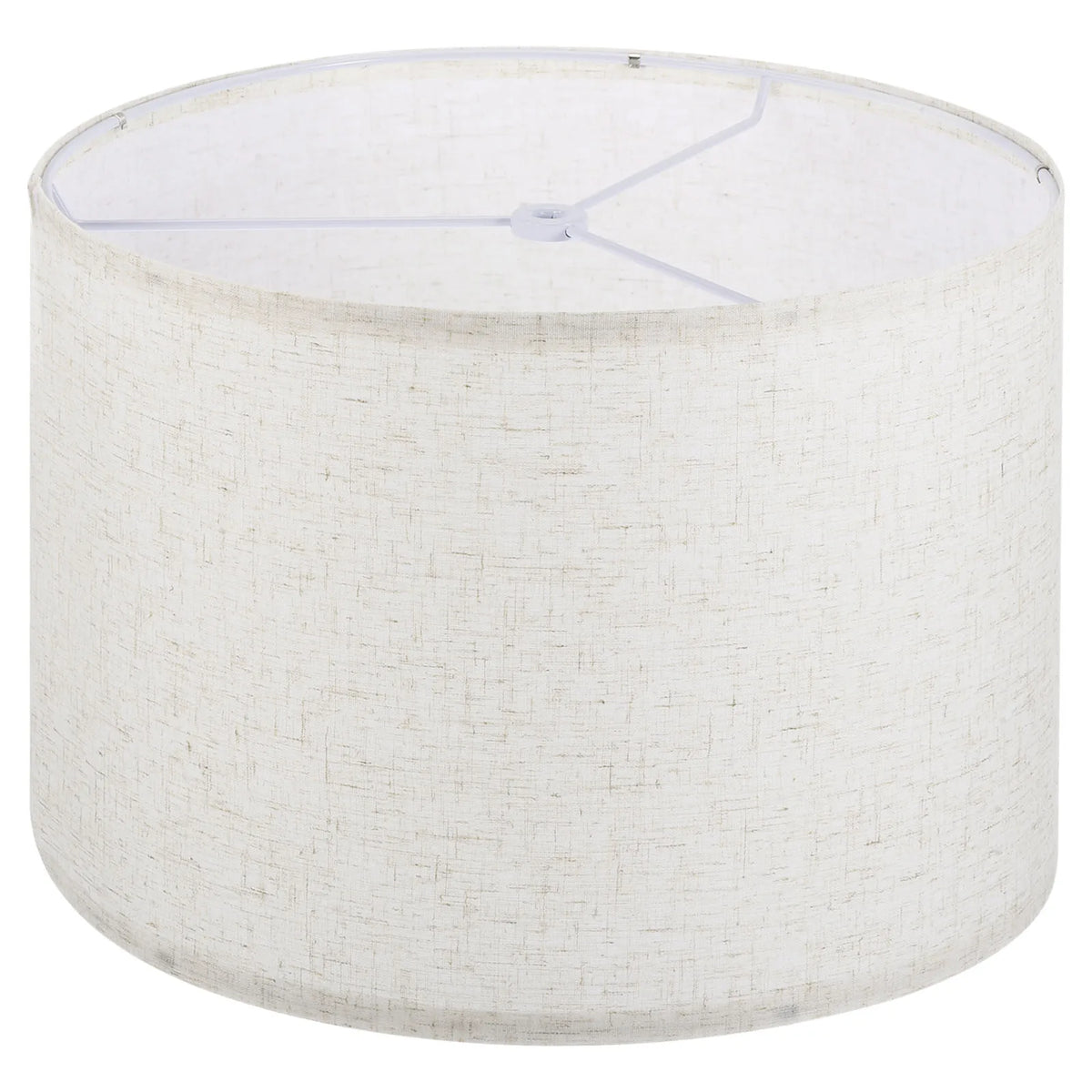 abat jour moderne toile lin blanc clips facile table chevet lampe diamètre 33cm hauteur