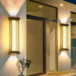 applique murale led moderne noir doré ip55 extérieure mur fixée 100cm 5lumieres