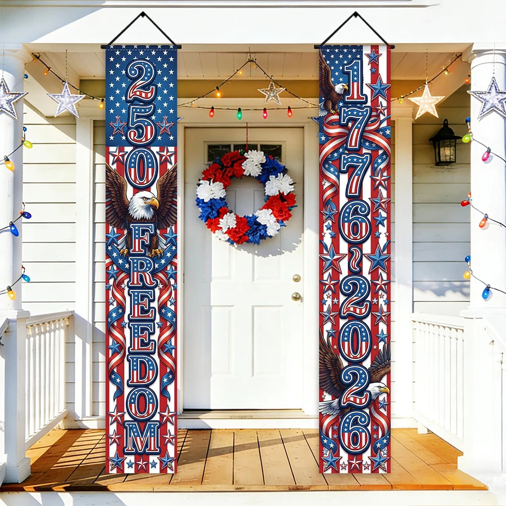 bannière étoiles aigle américaine bleu blanc rouge étoiles étoile clips décorative fête anniversaire patriotic