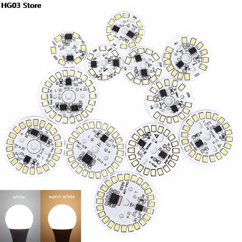 plaque led circulaire diodes blanc moderne technologique 28mm 35mm 40mm 44mm 48mm