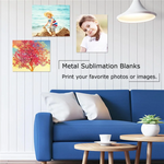 plaque métallique blanc moderne 20x30cm sublimation vierge photo intérieur fixations