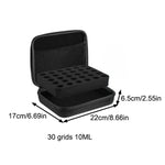 boîte rangement flacons insuline noir texture maille moderne fermeture glissière 30 emplacements