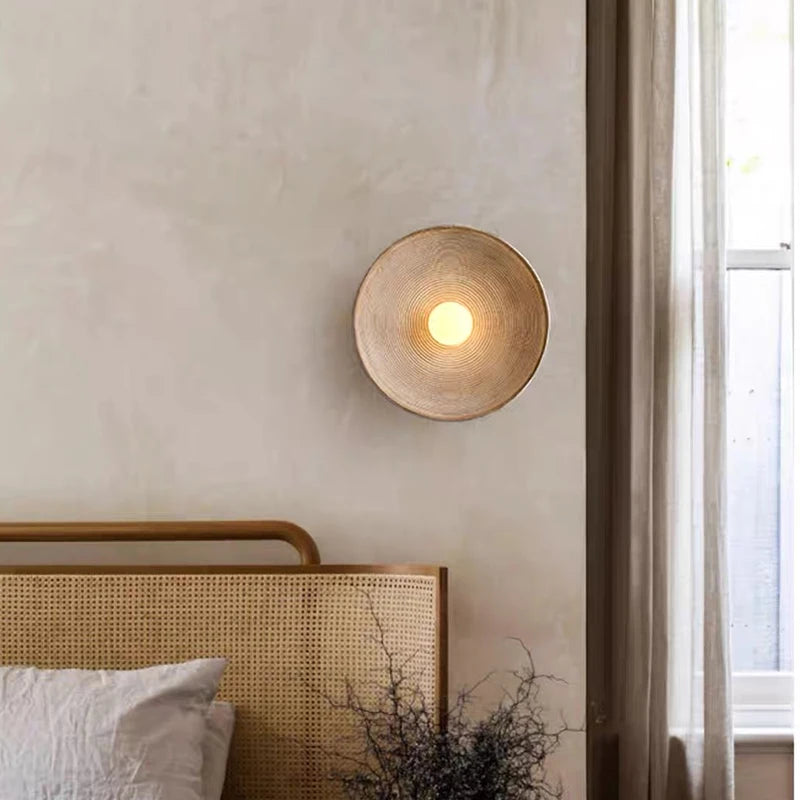 lampe murale led texturée minimaliste bohème éclairage mural chambre coucher