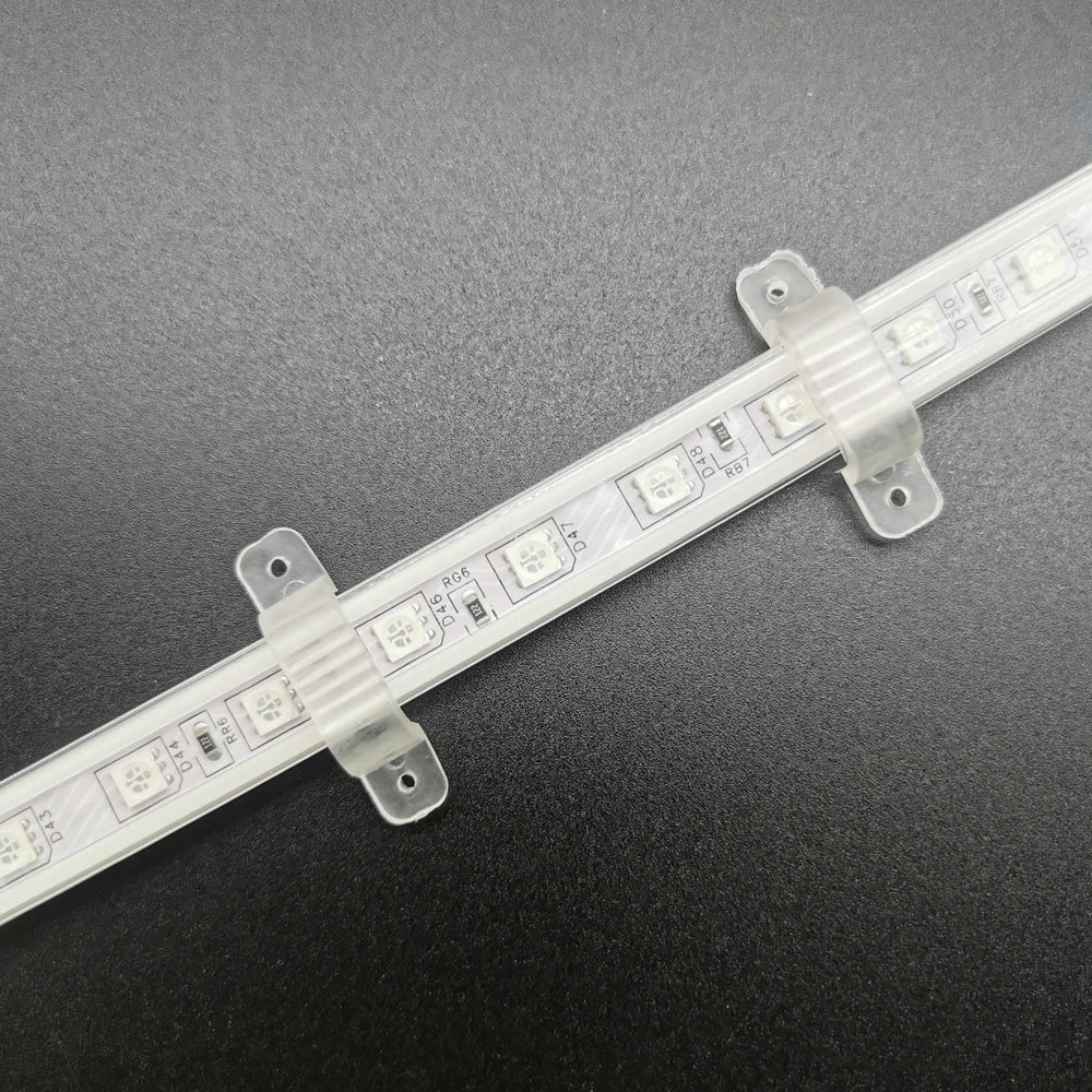 clips fixation ruban led transparent 10mm 15mm 18mm 5050 5630 3528 v1v12v20v