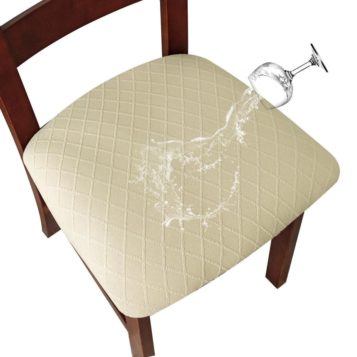 housse chaise imperméable amovible lavable polyester motif carreaux gris noir rouge marron moderne