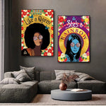 affiche vintage rock star musique nature morte toile abstraite pop art graphique 40x50 50x70
