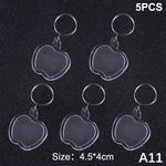 porte clés transparent moderne imprimé ❤️ You étoile super dad anneau métallique