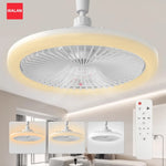 ventilateur led moderne blanc télécommande lumineux rafraîchissant chambre salon