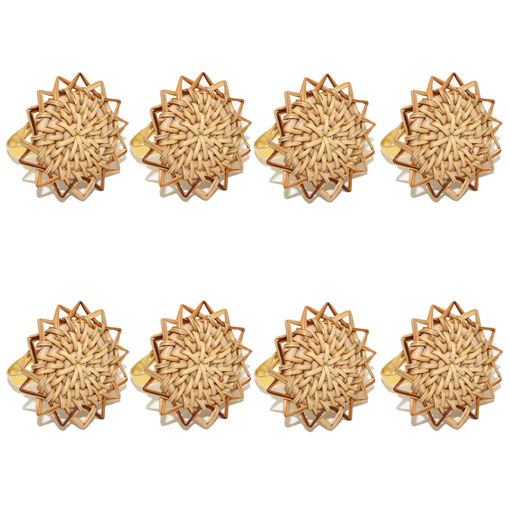 anneaux serviettes bois décor table mariage noël classiques naturels rond lisses événements festifs