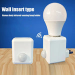 adaptateur lampe détecteur mouvement douille E27 moderne minimaliste blanc doré garage couloir