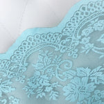 rideau blanc floral transparent romantique deux panneaux dentelle polyester chambre salon