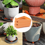 supports pot fleurs adhésifs modernes orange 20 pièces triangle plat invisible extérieur