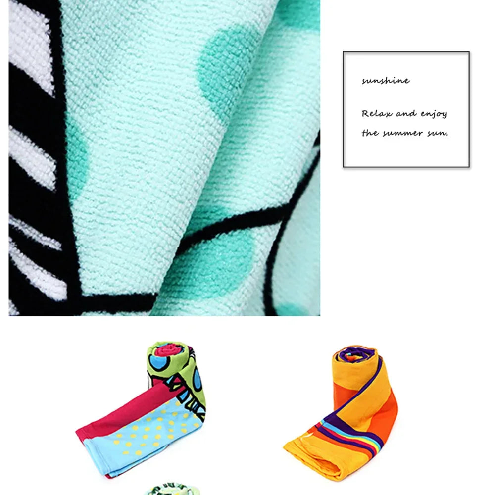 serviette plage rose personnalisable rayures cœur absorption rapide microfibre moderne compressée machine