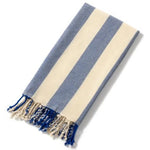 serviette plage coton violet blanc rayures absorption rapide lavable machine moderne large chapeau lunettes