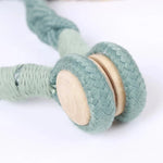 corde rideau tressée moderne bois vert gris blanc jaune beige 50cm