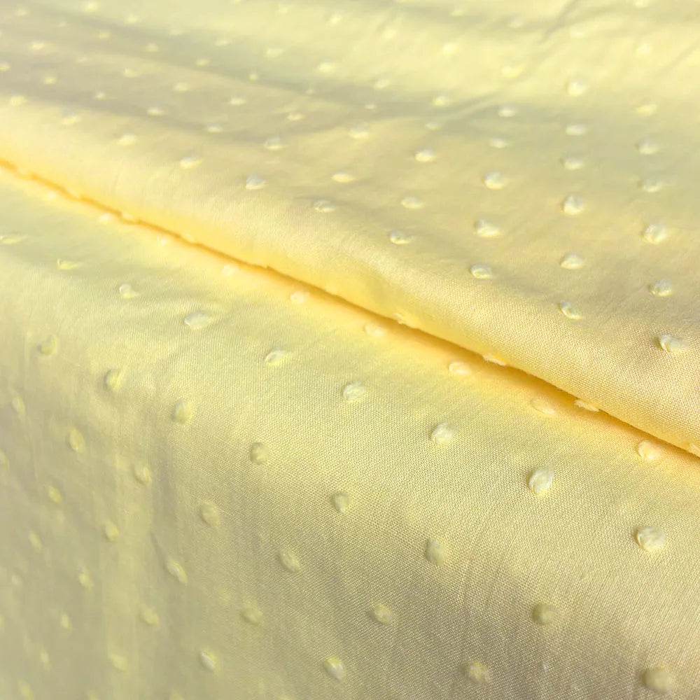 tissu coton noir blanc rose clair motif points rond opacité texturé décoration textile maison
