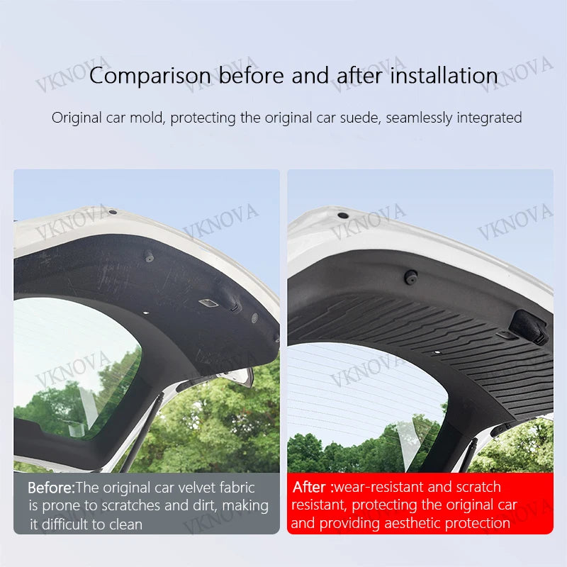 protection porte coffre noir rayures horizontales adhésif scratch résistant facile nettoyer contemporain voiture