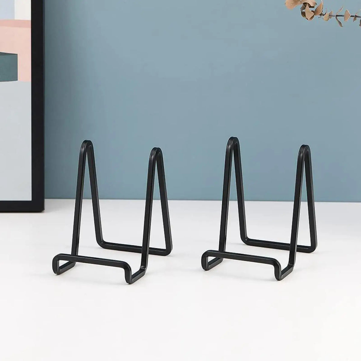 support assiettes métal noir minimaliste réutilisable nourriture présentation table fête