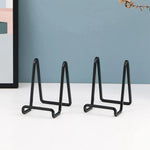 support assiettes métal noir minimaliste réutilisable nourriture présentation table fête