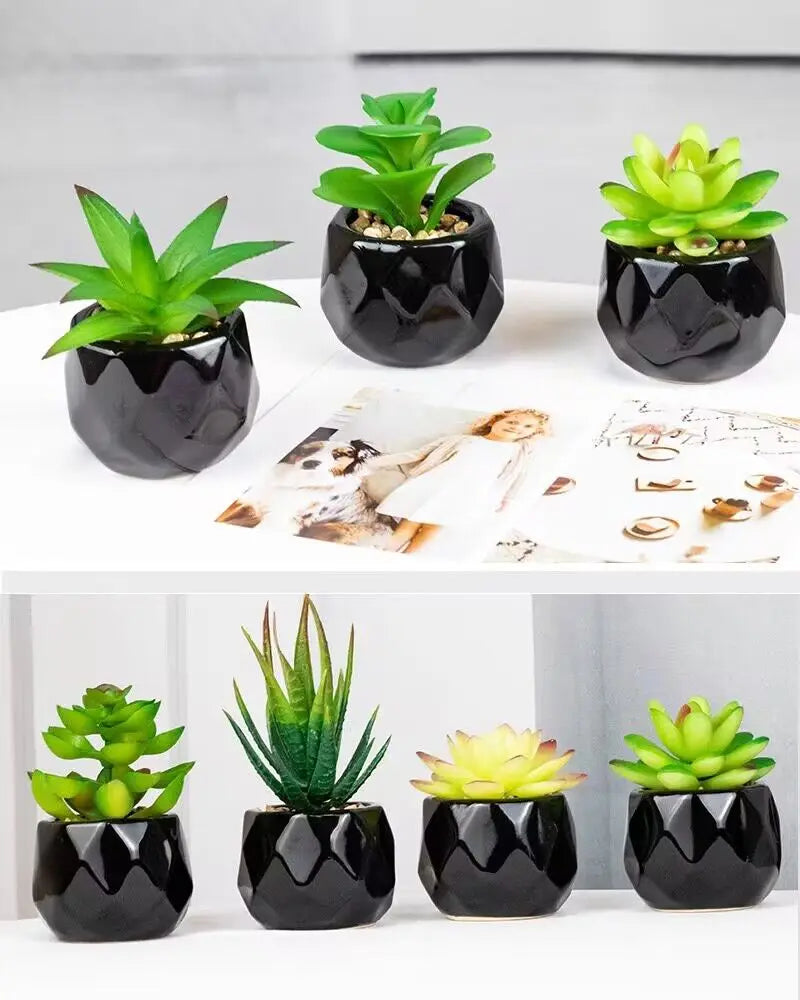 plantes artificielles bonsaï vertes modernes pot poterie décoration intérieure extérieure jardin