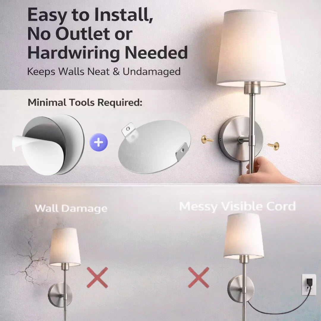 appliques murales modernes or blanc rechargeables télécommandées adhésive lumineuse élégantes LED
