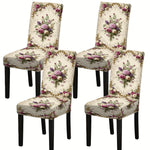 housses chaise motif floral extensibles lavables décoratives maison élégantes vintage