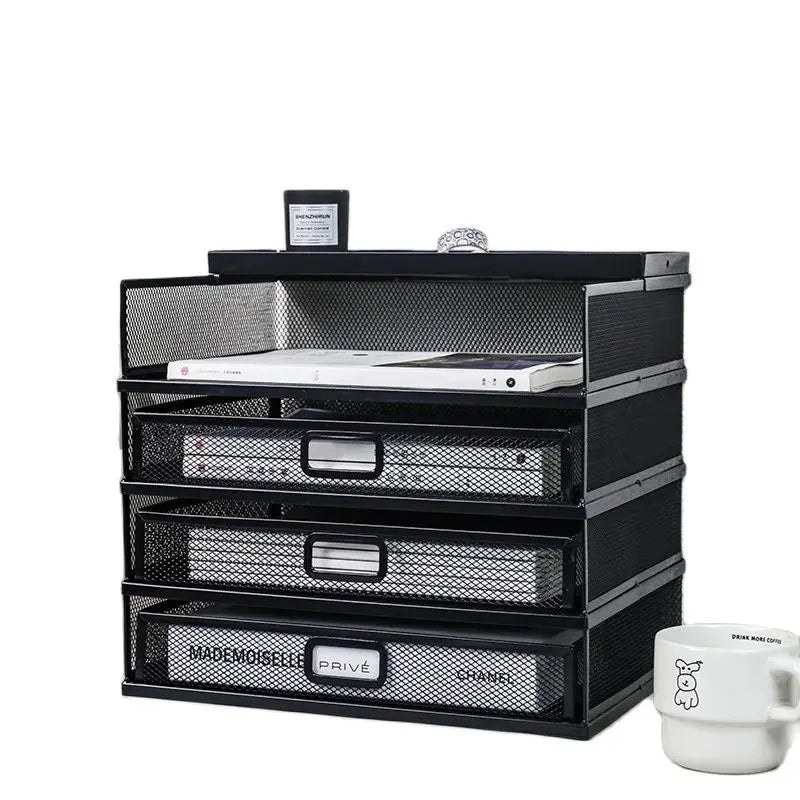 rangement multifonctionnel rack noir blanc vert maille métallique moderne document porte cartes étiquettes chanel
