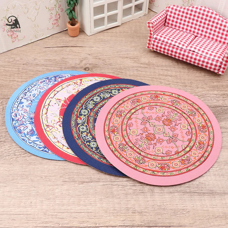 tapis ornements floraux motifs géométriques classique ethnique bleu rose vert rouge marron