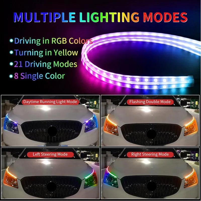 ruban led multicolore moderne app contrôlable adhésif 12v 60cm 45cm 30cm fluo