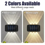 applique murale solaire led panneau cellules bleues adhésif moderne nuit jardinextérieur