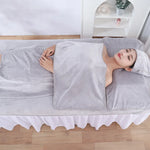 serviette massage velours doux gris beige vert bleu moderne absorbante microfibre lavable machine set