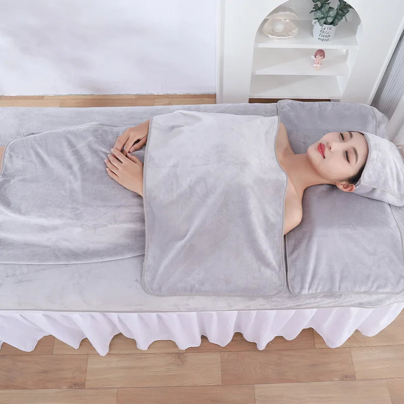 serviette massage velours doux gris beige vert bleu moderne absorbante microfibre lavable machine set