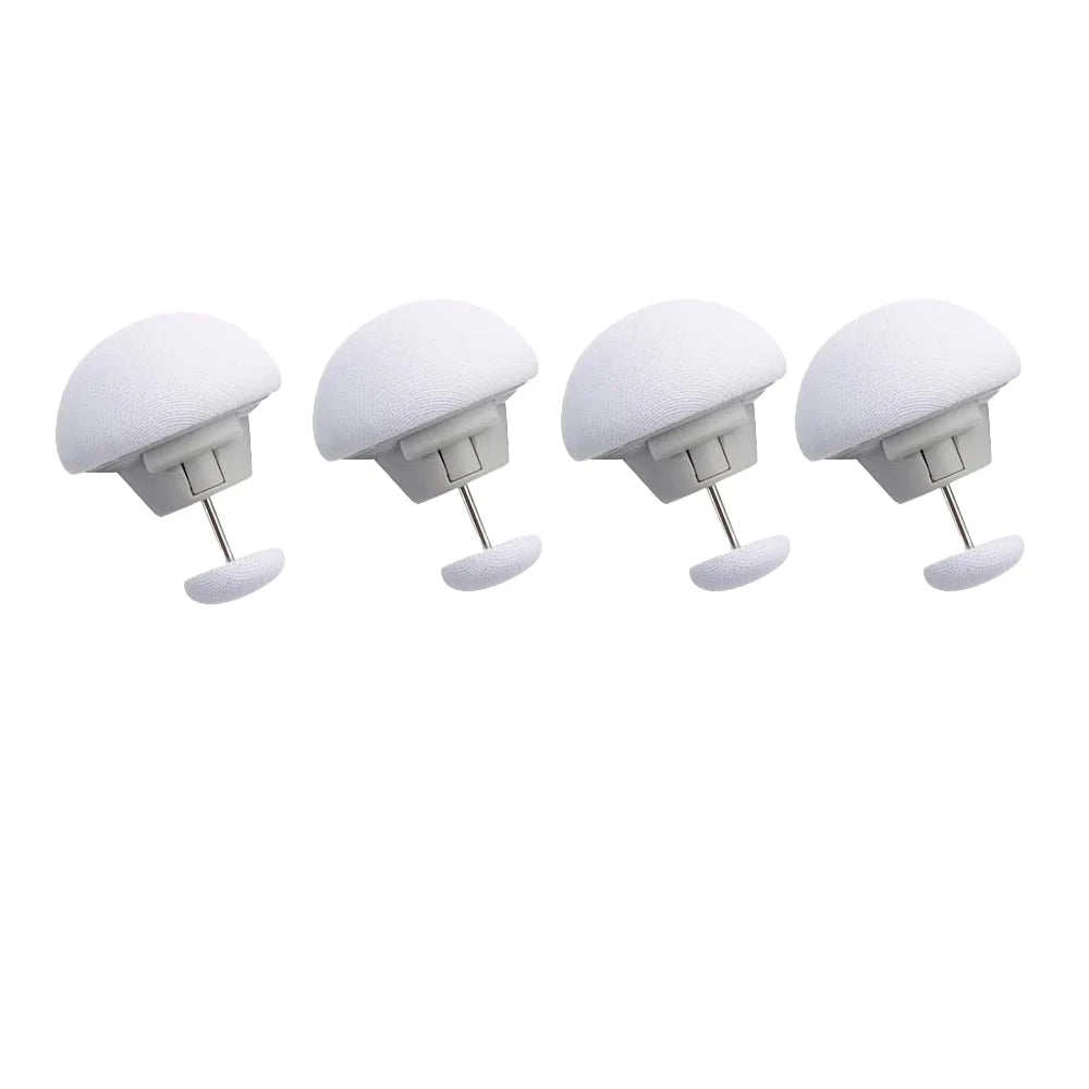 boutons lit tissu coton fin modernes rose bleu gris clair boîte rangement instructions pack