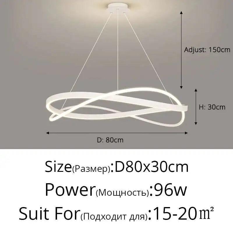 suspension lumineuse moderne minimaliste noir blanc anneau lune opale salle étude chambre