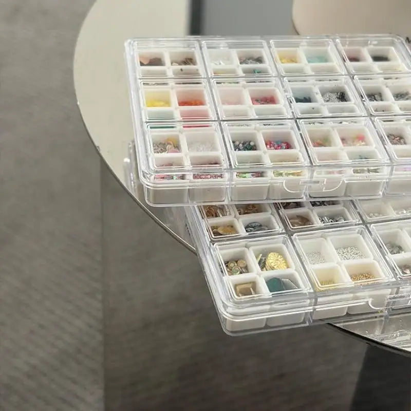 boîte rangement bijoux transparente 48 compartiments clips accessoires organisation moderne