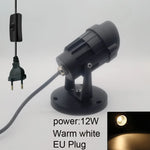 projecteur led noir moderne réglable télécommande fade strobe flash 12w us plug