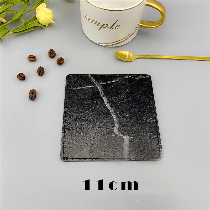 serviettes table marbre modernes adhésives blanches noires minimalistes