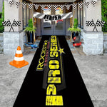 tapis noir jaune rockstar energy pro series antidérapant polyester moderne salon chambre sol maison