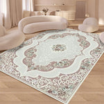 tapis bohème moderne floral bleu clair rose velours antidérapant intérieur extérieur 40x60cm 50x80cm 80x120cm
