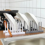 rack vaisselle moderne plastique transparent opaque clips gris blanc pratique organisation cuisine