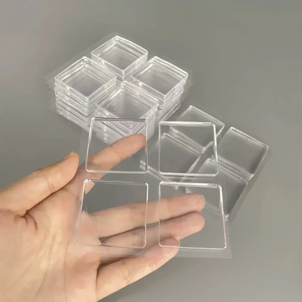 goupilles porte adhésives transparentes modernes anti vibration caoutchouc carrées pièces 3mm 5mm