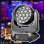 projecteur led moving head effet faisceau wash zoom dmx discothèque fête concert mariage