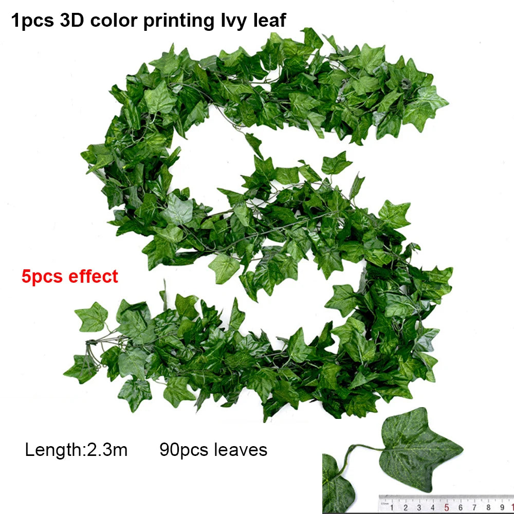 guirlande artificielle feuilles lierre vert décoration jardin intérieur fête mariage extérieur plante vigne