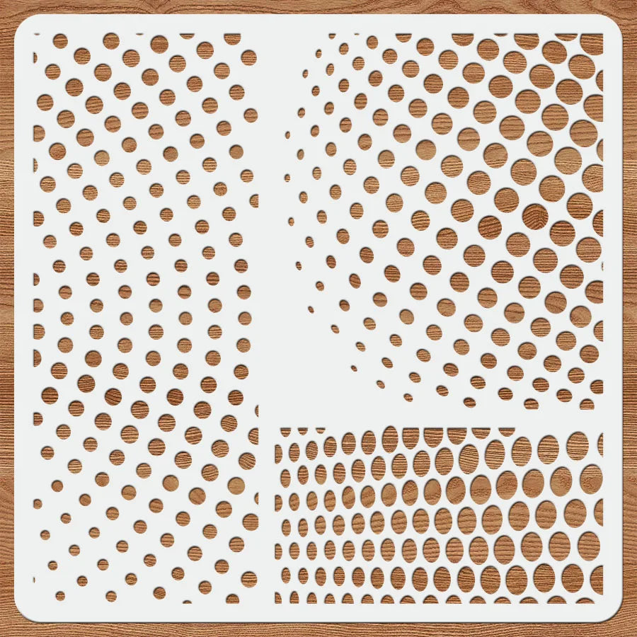 panneau décoratif moderne géométrique points réguliers blanc noir marron cadre bois fixations murales artisanat